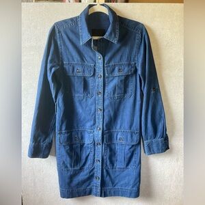 Banana Republic Blue Denim Button-Up dress. size S.